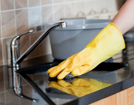 Commercial cleaning team maintaining an office entrance in N7