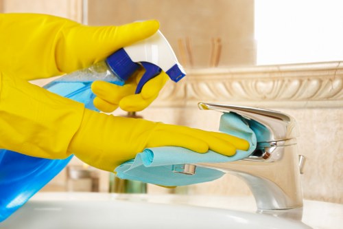 Local after builders cleaning service preparing an N7 property for use