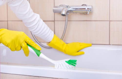 Hot water extraction carpet cleaning in a North London property